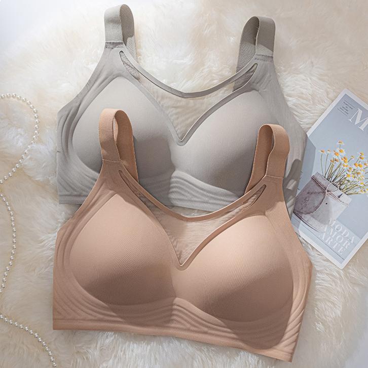 Бесшовный бюстгальтер женский бюстгальтер без бретелек женский аксессуар для сбора груди против провисания большой размер без косточек полная чашка