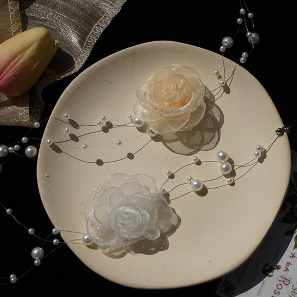 Вечеринка Новые Женщины Девушки Подвеска Бисер Модные Украшения Ключица Чокер Пряжа Цветок Жемчуг Ожерелье