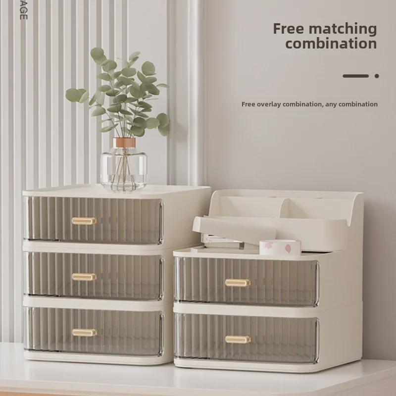 Органайзер для канцелярских принадлежностей и косметики с выдвижными ящиками для офисных и студенческих столов
