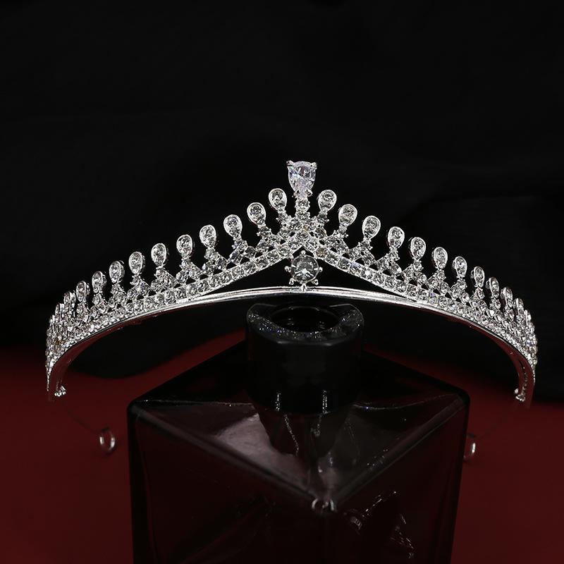 Невеста Свадебная тиара в стиле барокко на день рождения корона из сплава со стразами повязка на голову корона праздничный аксессуар для волос для выступлений