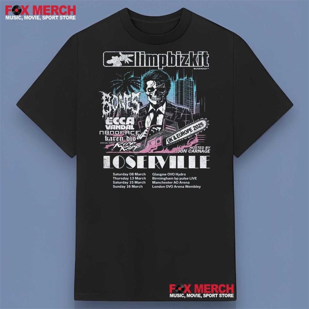 Футболка унисекс Limp Bizkit Loserville Tour 2025