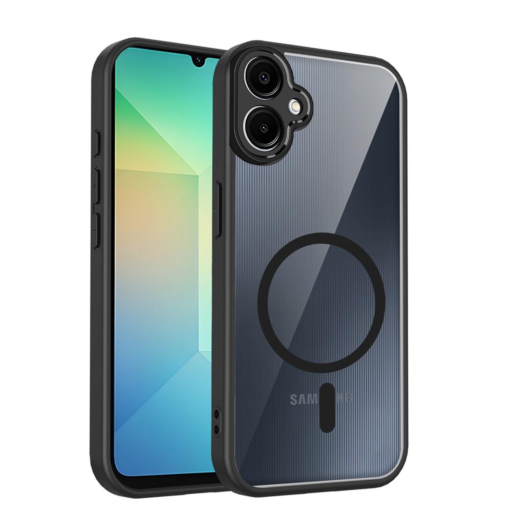 KEYSION Прозрачный магнитный чехол для телефона Samsung A07 5G A06 Силикон+ПК HD Clear Ударопрочная задняя крышка для Galaxy A06 A07 5G
