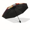1 Auto Open Lion King Characters Themed Colorful 8-rib Portable Umbrella for Men and Women, A Compact Commuting Companion Suitable for Daily