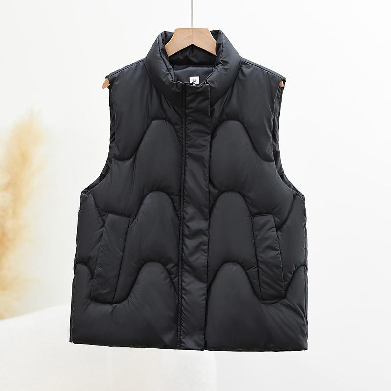 New vest women's short down cotton vest loose student autumn and winter vest jacket