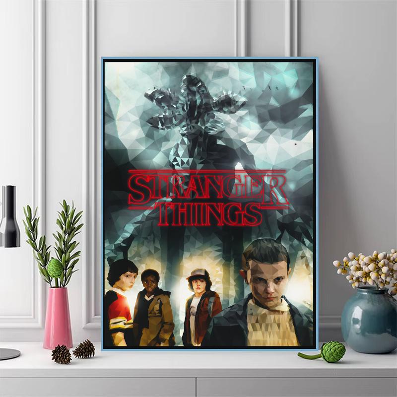 Stranger Things K 100% Round Full Drill 5D DIY Diamond Painting Embroidery Cross Stitch Rhinestone Décor