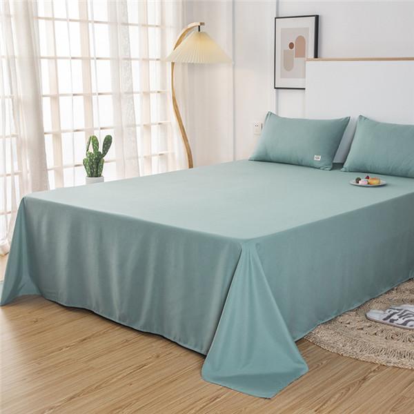 Soft Cotton Sheet Anti Dust Mite Mattress Cover Anti-Bacteria Flat Sheets Pure Color Bed Sheets Simple and Thickened Skin Friendly Double Bed