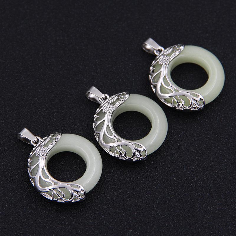 Ожерелье с подвеской-хранителем из светящегося камня «Солнце и Луна» — дизайн со звездами зодиака Дракон для пар