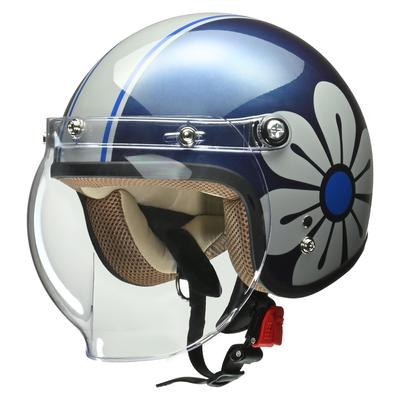 LEAD Мотоциклетный реактивный шлем NOVIA Navy x Gray Ladies Free than (Менее 55-57см)