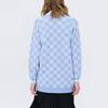 Fila Logo Jacquard Checkered Sports Knit Top Women Tops Cloud-Blue F11W211407FLB