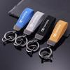 ATH1   Leather Metal Luxury Car Keychain For Toyota Rav4 Prado Corolla CHR Avalon Highlander Tacoma Hilux Avensis Camry Land Cruiser