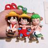 Новый Брелок One Piece Луффи Милый Подвеска на Сумку Ключ от Машины для Фанатов Подарок Аниме Ювелирные Аксессуары