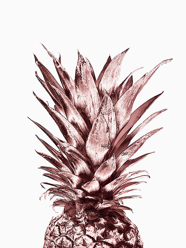 Scandinavian Luxury Pictures Home Decor Rose Gold Wall Art Tropical Pineapple s and Prints Geometric Heart Canvas Painting
