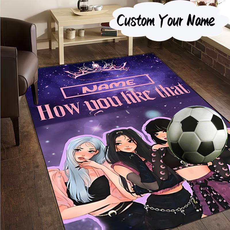 Custom Name Kpop Group Fashion Carpet, Chair Rug,Area Rug for Office Bedroom living rooms bedroom, Doormat decor Christmas fan gifts