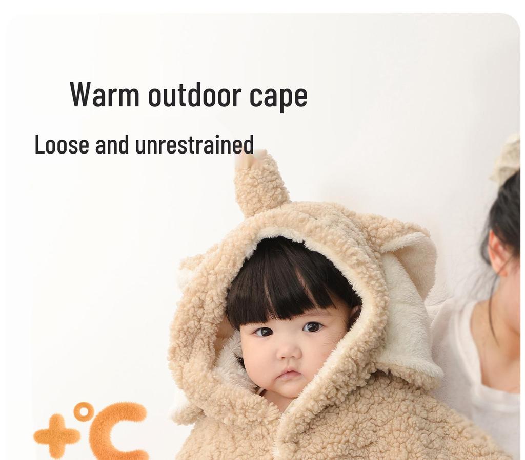 Двухслойная флисовая накидка с 3D-рисунком для детей: Очень толстые для прогулок с ребенком