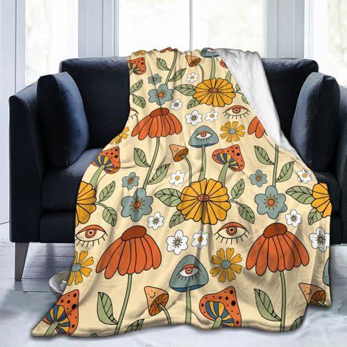 Cartoon Mushroom Blanket Sofa Bedroom Flannel Blanket Portable Lunch Break Blanket