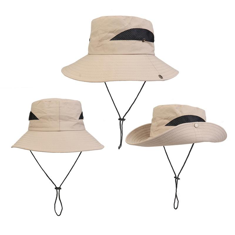 Шляпы от солнца для мужчин, складная шляпа-ведро с широкими полями, защита от ультрафиолета для женщин, сафари, велоспорт, рыбалка, пляжный отдых, пеший туризм, скалолазание на открытом воздухе