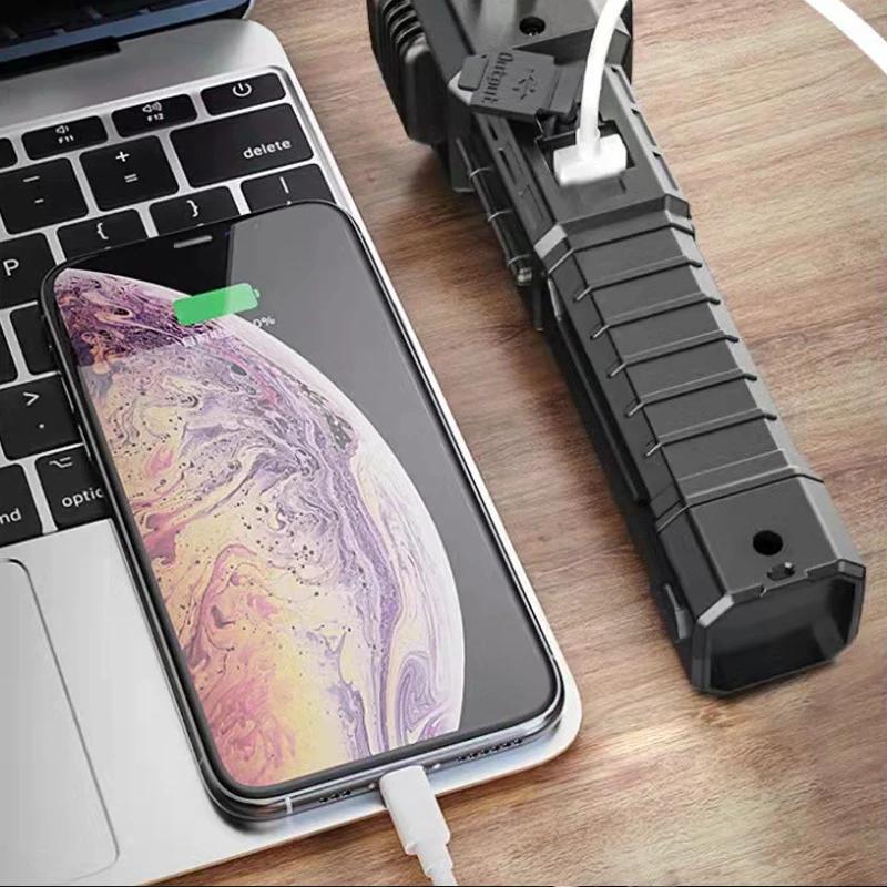 4 в 1 COB супер яркий защитный молоток спасательный USB зарядка с магнитом многофункциональный мощный фонарик для кемпинга