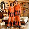 Взрослый набор пижам на Хэллоуин, с длинным рукавом, длинные брюки, повседневный, свободный крой, одежда для сна для женщин и мужчин