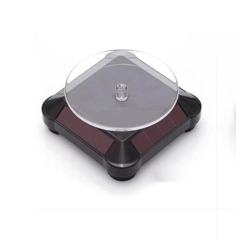 Солнечная витрина 360 автоматический вращающийся поворотный стол ювелирный органайзер нефритовые изделия ожерелье браслет часы телефон дисплей стенд