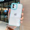 Transparent Three-in-One Compatible with iPhone 16/15 Pro Max Apple 14 Phone Case 13/12 Candy Color Frame 17