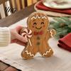 Christmas Tree Hanging Decorations Wooden Gingerbread Man Decor, Rustic Gingerbread, Candy Cane House Figurines, Xmas Window Display Ornaments