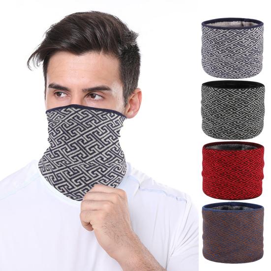 Winter Neck Warmer Women Men Thickened Fleece Lining Scarf Thick Windproof Ski Neck Gaiter