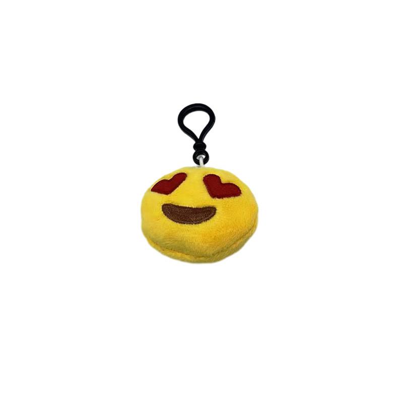 Cartoon Emoji Stuffed Keychain With Short Plush Material For Phone Accessory And Cute Gift Idea