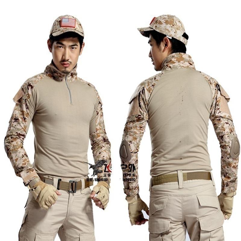 Новая тактическая камуфляжная военная форма, одежда для мужчин, армия США, мультикам, охотничьи боевые футболки