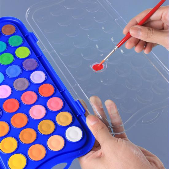 Набор акварельных красок с акварельной кистью 12/24/36/48 ярких цветов высокопигментированная живопись художественный подарок для начинающих профессионалов