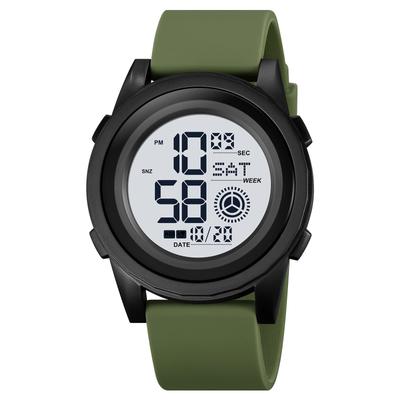 Часы Timever Digital с тонким мягким ремешком, водонепроницаемые, светодиодные, с функцией будильника и секундомера, водонепроницаемые, с крупными буквами, легко читаемые, мужские