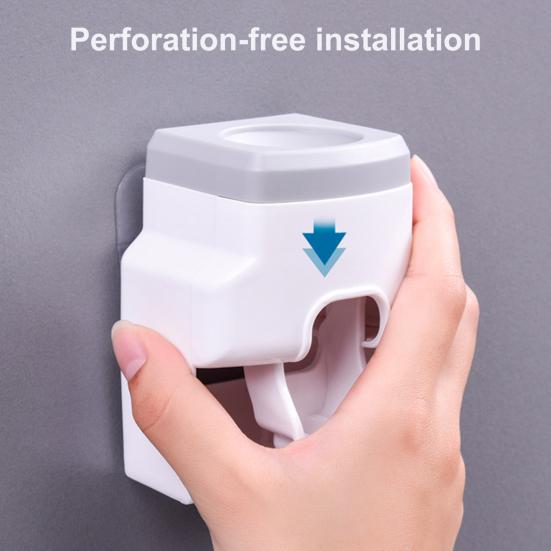 Автоматическая соковыжималка для зубной пасты, держатель для зубных щеток, настенное крепление, современная ванная комната, тюбик для зубной пасты, экструдер, дозатор, сжимающий инструмент, органайзер для хранения чашек