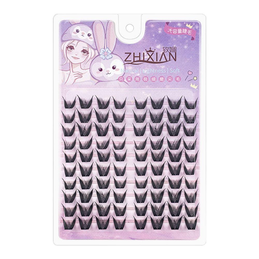With Jelly Glue Strips Manga Lashes Glue Free 3D False Eyelashes Segmented False Eyelashes Wome