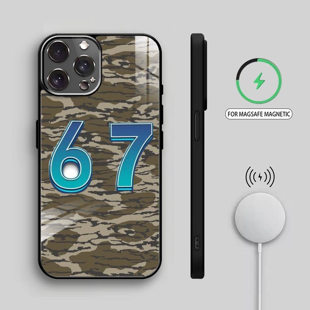 67 S-Six Seven Phone Case For iPhone17,16,15,14,13,12,11 Plus,Pro Max Magnetic For Magsafe Wireless Charging
