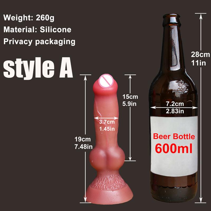 Эротический мягкий силиконовый фаллоимитатор с животными, присоска, лесбийский двойной мастурбатор, пенис, Анальная пробка, мужской и женский секс-игрушки