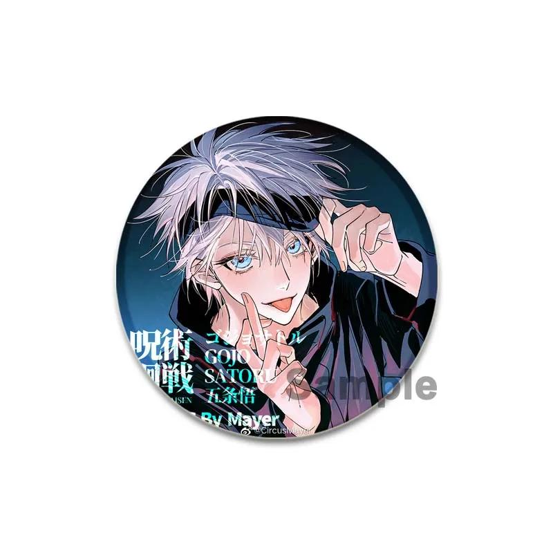 32/44/58mm Cute Anime Style Jujutsu Kaisen Brooch Satoru Gojou Cosplay Comic Button Pins Clothes Backpacks Cartoon Badge Jewelry Accessorie