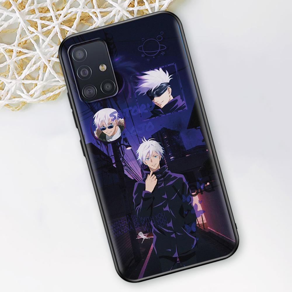 Чехол Jujutsu Kaisen Gojo Satoru для Samsung Galaxy A51 A12 A21s A71 A52 A31 A32 A02s A72 A11 A41 A22 A01 A42, черный мягкий чехол