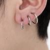 Men's Surgical Steel Ring Layered T Broo Clip On Earrings