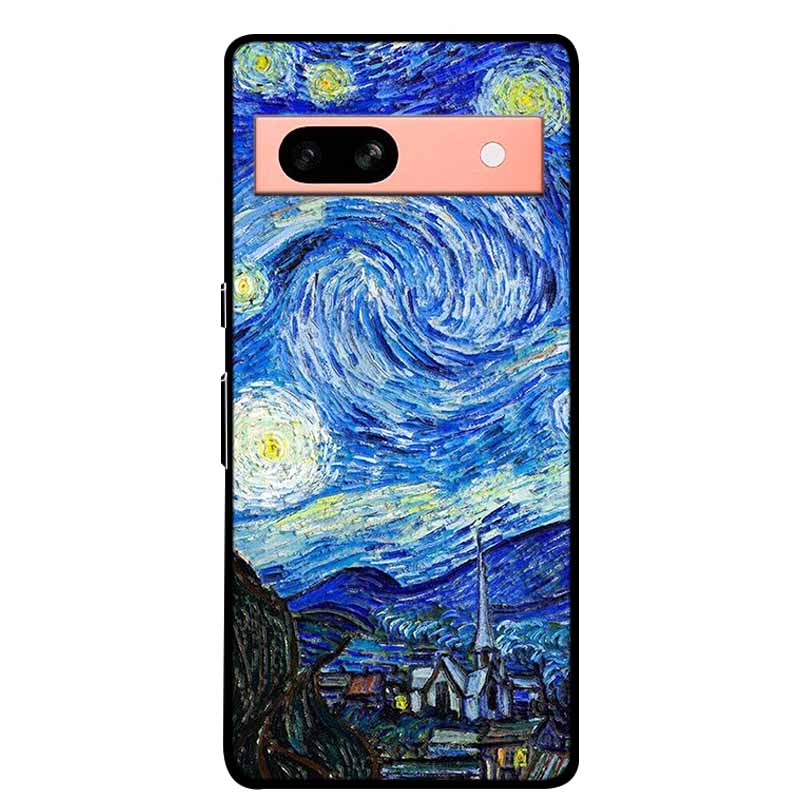3D Flowers Case For Google Pixel 7a 5G Case Emboss Relief Floral Black Silicone Soft Back Covers For Google Pixel 7a Case Fundas
