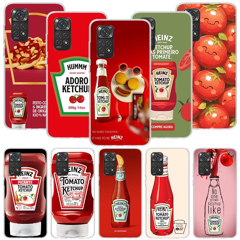 Чехол для телефона Lamb Heinz Tomato Ketchup для Xiaomi Redmi Note 13 14 15 Pro Plus 12S 12 14S 11S 11E 10 10S 11 11T 5G 4G Обложка Coque