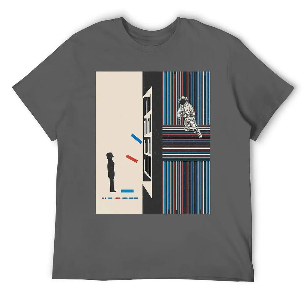 Motion Tees Горячая Распродажа Гик Отдых Размер США Межзвездный Купер Научная Фантастика Фильм Выносливость Оставайся 14 Футболка с Круглым Вырезом харадзюку