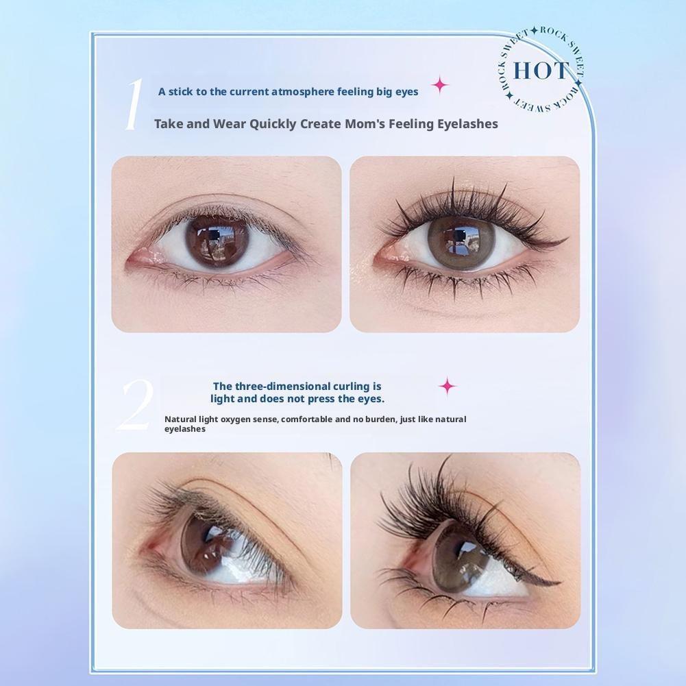 False Eyelashes Without Glue, Natural-looking False Eyelashes, 3D False Eyelashes Without Adhesive, Black Lashes With Strong Adhesion In 1 Second