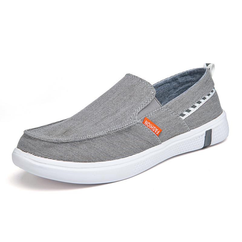 Мужские лоферы без шнуровки, дышащие легкие нескользящие парусиновые туфли, мужские кроссовки, весна и лето