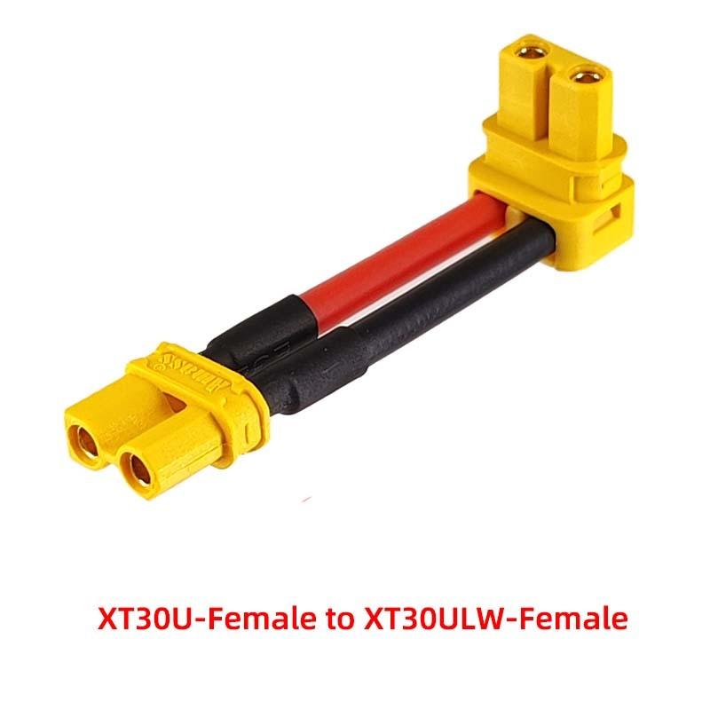 1PCS XT30 Extension Cord Plug XT30U-M Male to Male Drone Li-Po Battery Charger Adapter 16AWG 20CM 40CM