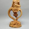 Wood Carving Guanyin Bodhisattva Sculptures and Figurines  Home Room Office Wealth Luck Feng Shui Decor Buddha Wood