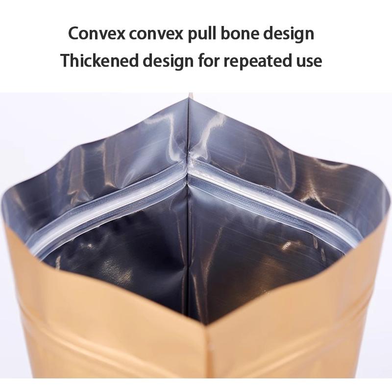 100 шт., самонесущий мешок из алюминиевой фольги с цветным окном, толстый водонепроницаемый герметичный пакет, упаковочный мешок для сухофруктов, закусок