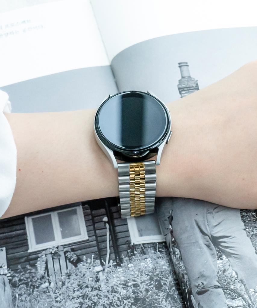 Nuateu [6 Цветов] Металлический Ремешок Jubilee для Galaxy Watch 20/22 мм
