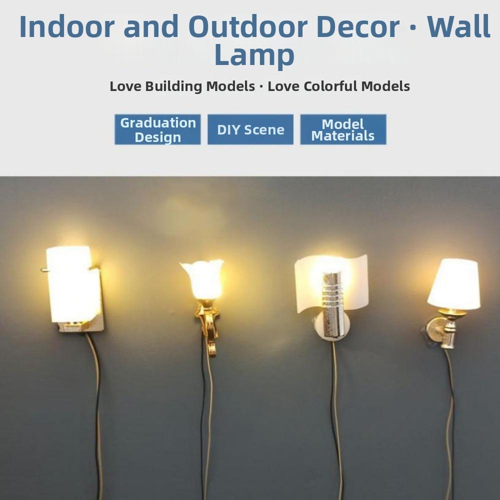 Mini Floor Lamp Plastic Dollhouse Miniatures Accessories Toy Lighting Table Lamp  Children Gift