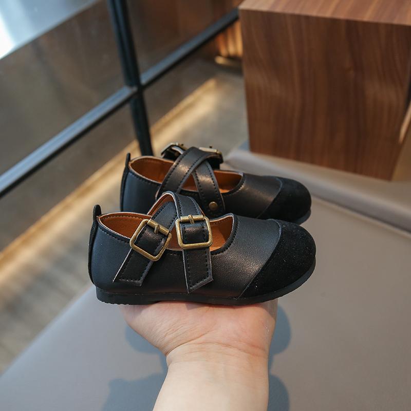 Girl Baby Shoes Spring and Autumn 1-13 Year Old Girl Princess Shoes Baby Boys Walking Shoes Children's Leather Shoes Soft Sole