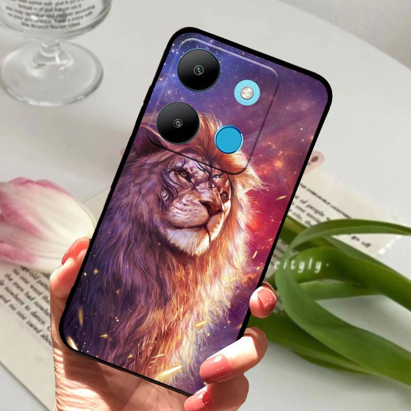 Для Infinix Smart 7 Чехол Роскошный Силиконовый ТПУ Мягкий Телефон Черный Чехол Чехлы Для Infinix Smart7 X6515 Funda Защитный Coque Capa
