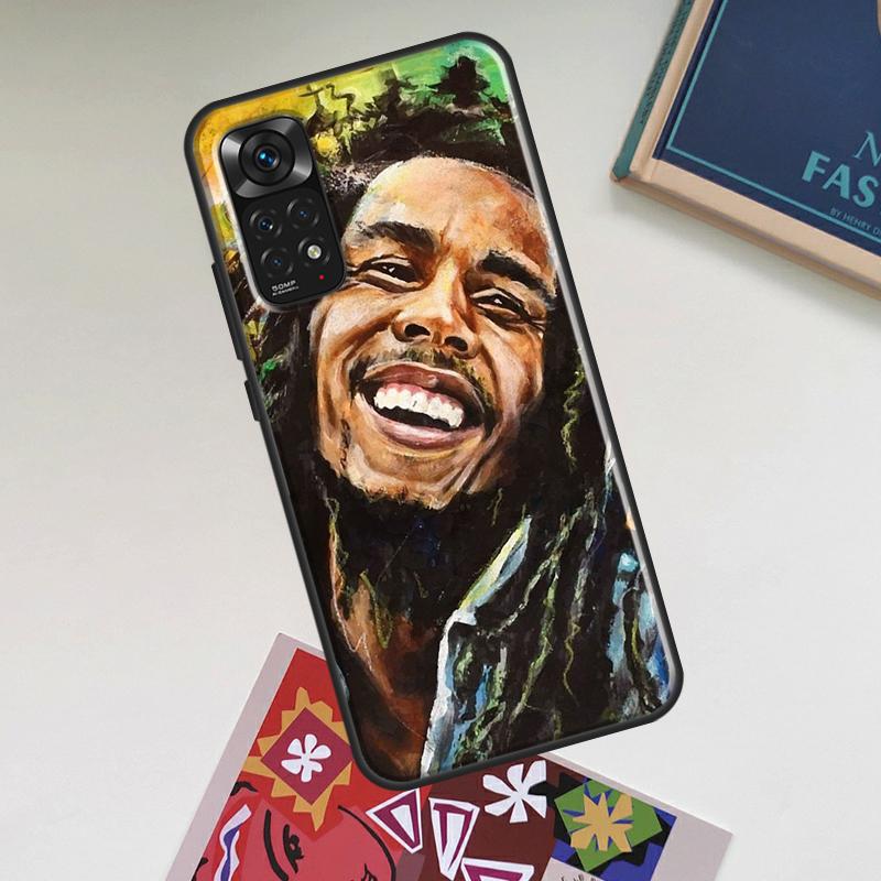Чехол Bob Marley для Xiaomi Redmi Note 14 Pro 13 12 11 9 10 15 Pro Plus Redmi 15 C 14C 13C 10C 12C